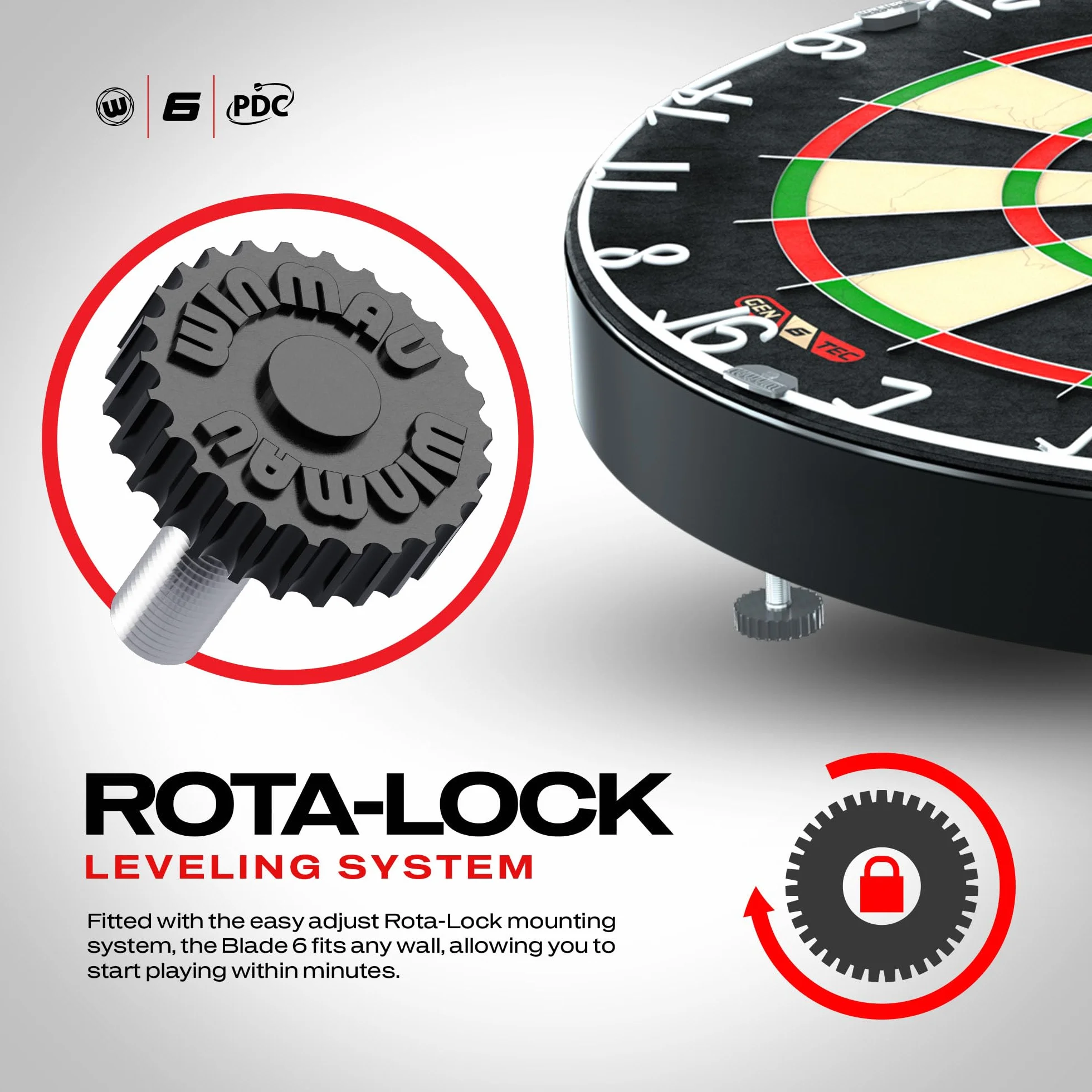 WINMAU Tarcze do rzutek z serii Blade – profesjonalne oficjalne tarcze turniejowe PDC – Blade X