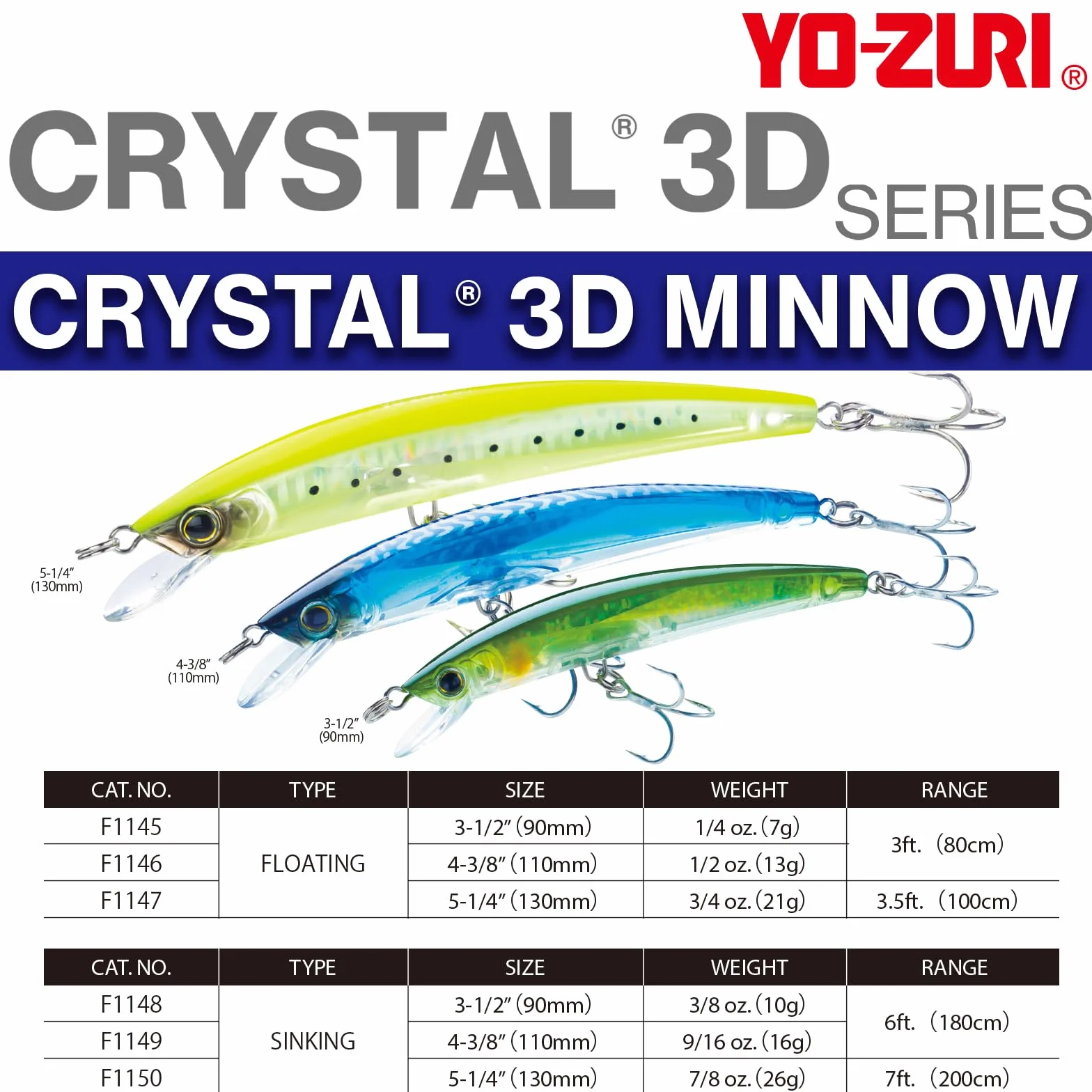 Yo-Zuri Kryształowa przynęta pływająca 3D Minnow, srebrny brąz, 10,5 cm