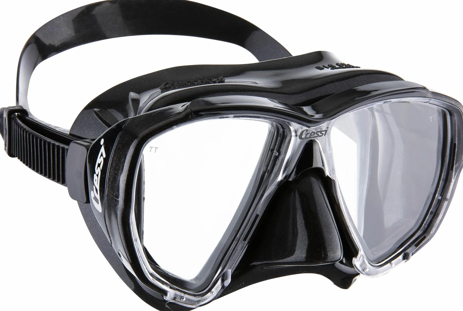 CRESSI Big Eyes Seal Dry Combo Black/Black Diving Snorkeling Mask Snorkel Set for Adults
