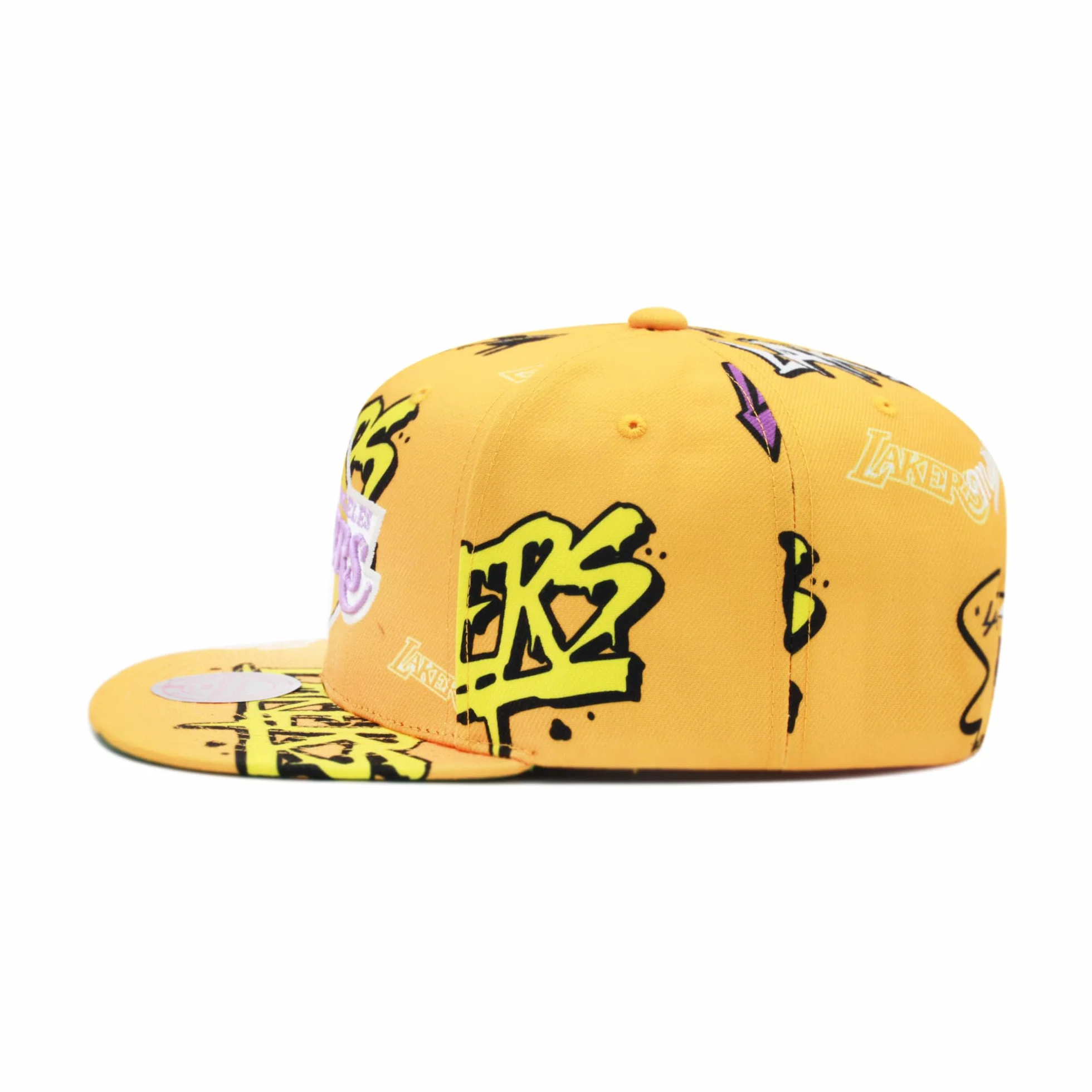 Mitchell & Ness NBA Sticker Pack Snapback czapka Los Angeles Lakers żółty, żółty, jeden rozmiar