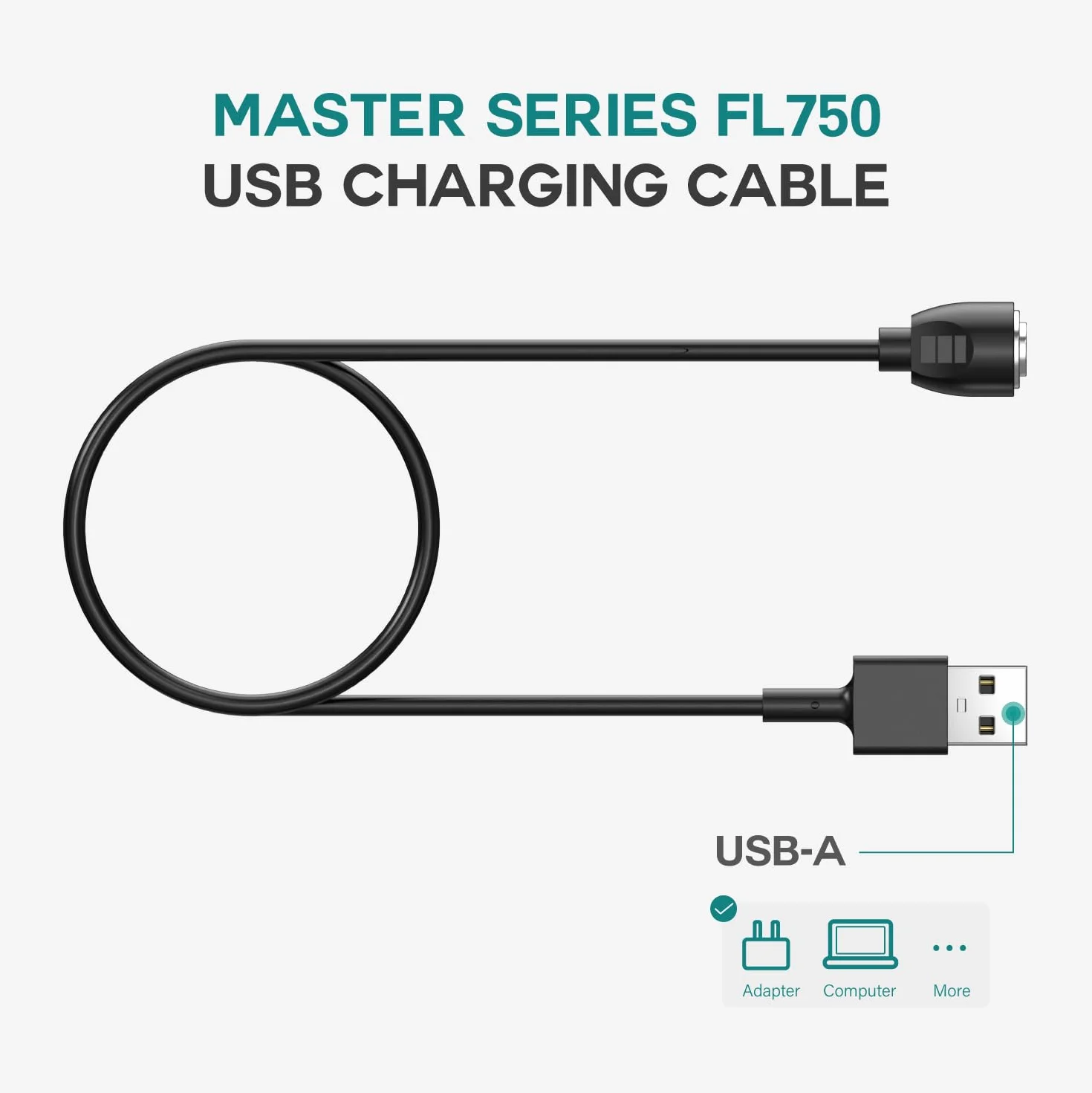 TUSITA Magnetyczny Kabel Ładowarka MagDock Kompatybilny z NEBO MASTER SERIES | PowerTac M-Series - 1M, Akcesoria do Latarek