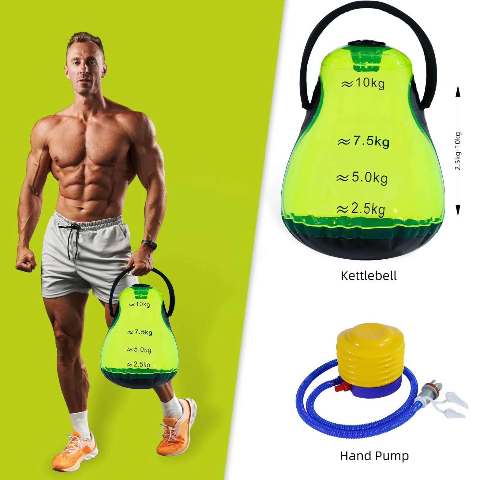 CCLIFE Kettlebell napełniony wodą regulowany