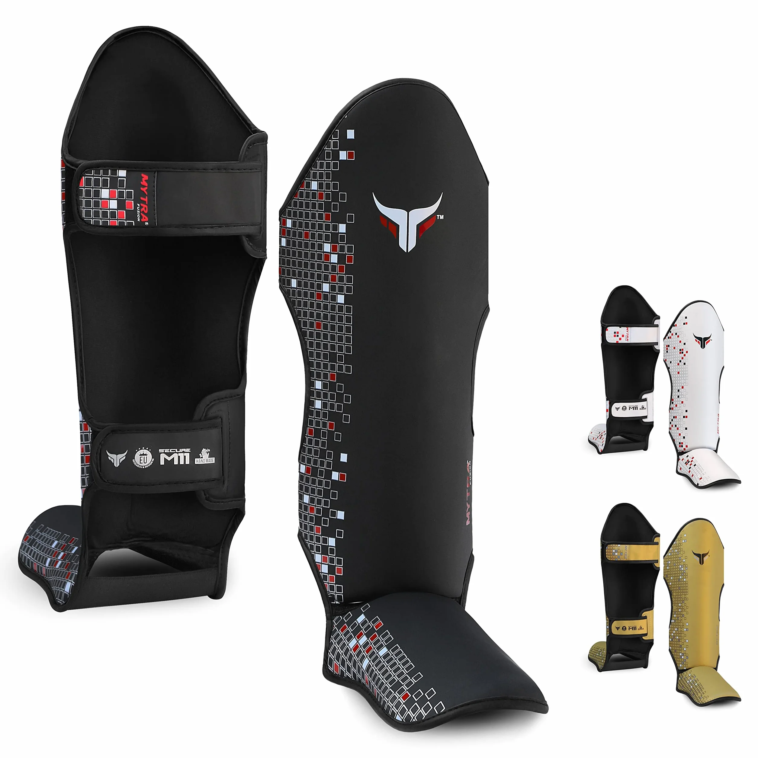 Mytra Fusion Paratibie kick boxing ochraniacze MMA, Muay Thai Paratibie – Shin Instep Protection do treningu, BJJ, sparing, boks i sztuki walki