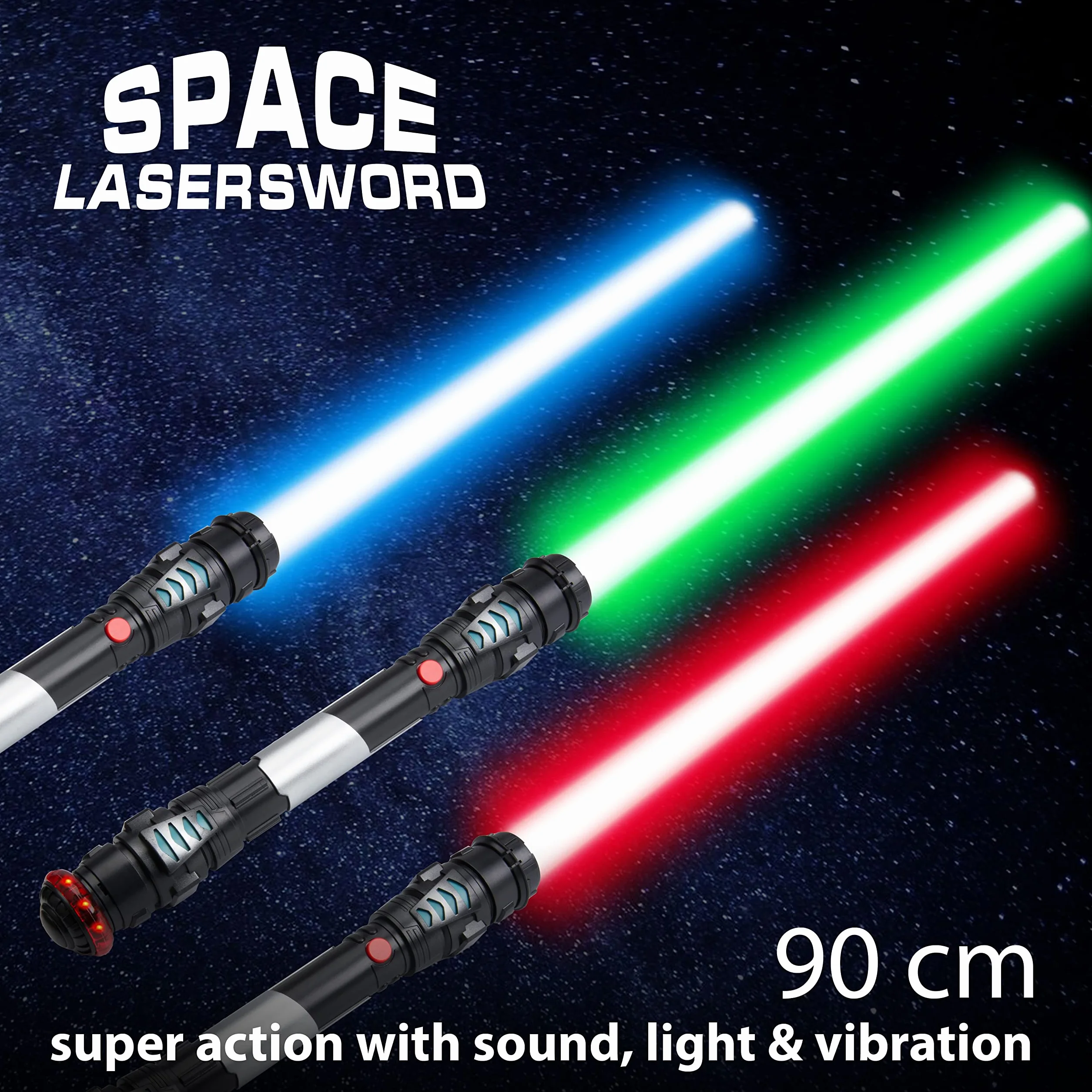 Miecz laserowy świetlny 108 cm dźwiękowy wibracyjny Zielona