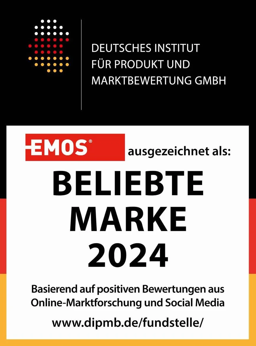 EMOS - Wielofunkcyjna lampa kempingowa LED – przenośna – 3 rodzaje światła – 215 lm, maks. 305 m – 3 tryby świecenia – 90 godzin – zasilanie bateryjne (3 x AA) – do użytku na zewnątrz – czarno-żółta