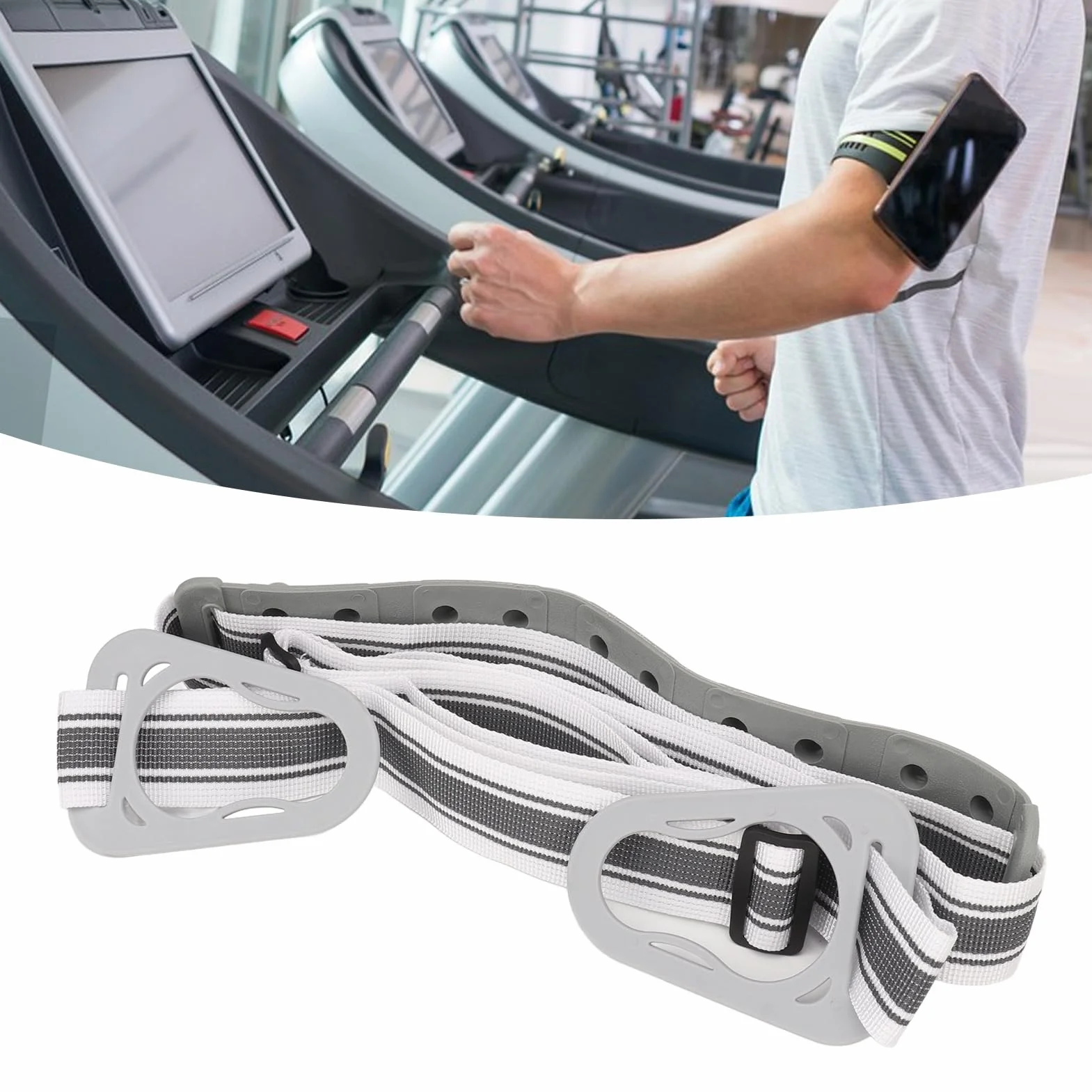Pas do Masażu na Bieżni, Regulowany Rozmiar Pas do Masażu na Bieżni Maszyna Wibracyjna Masaż Pas Biodrowy Ćwiczenia Gimnastyczne Akcesoria Mechaniczne do Większości Bieżni