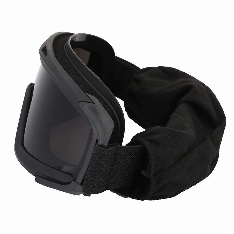 Alomejor Okulary taktyczne przeciwmgielne Okulary ochronne z 3 soczewkami ochronnymi do jazdy na rowerze, paintball, taktyczne, Airsoft Ski(czarne)
