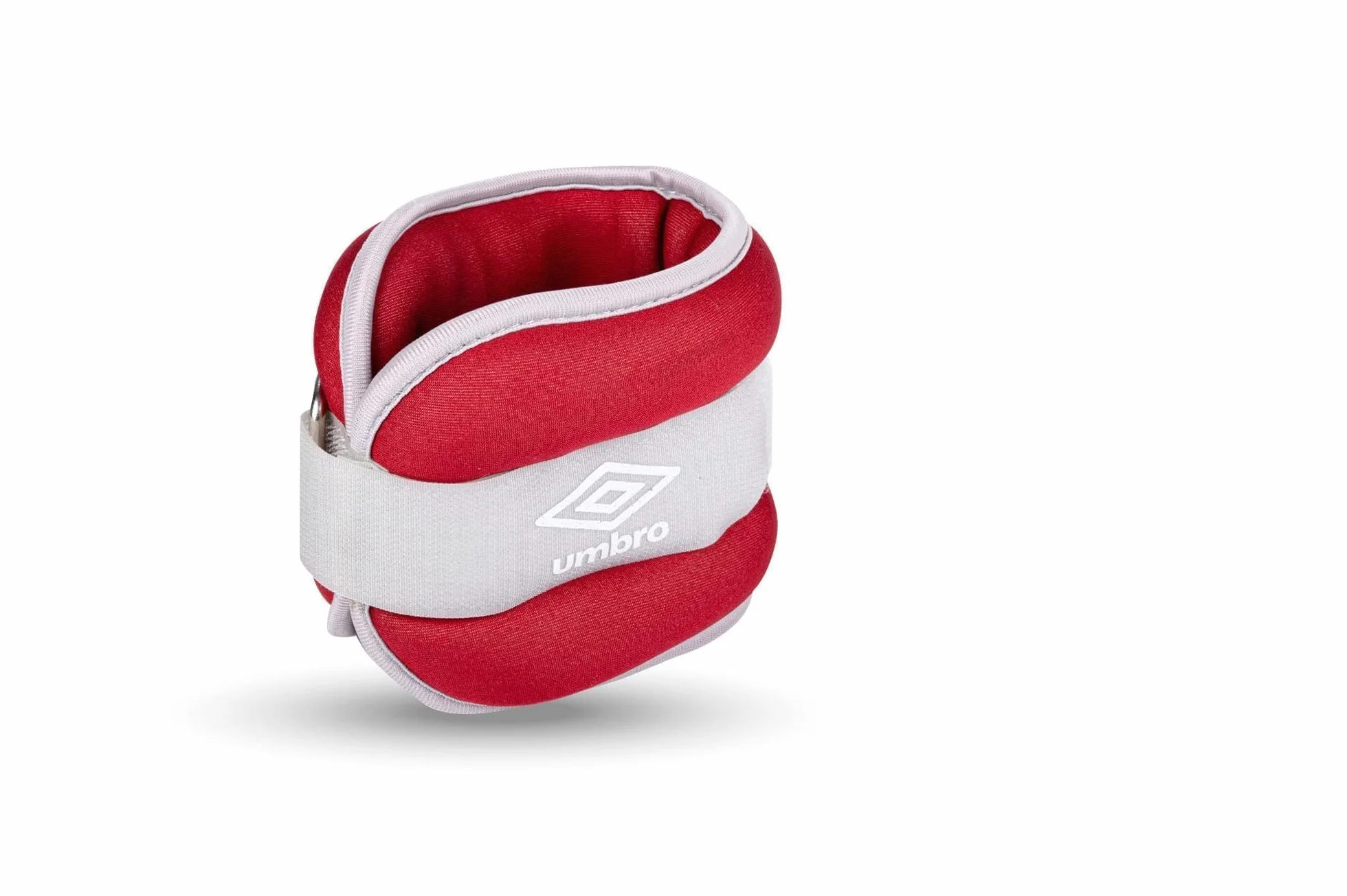 Umbro Obciążniki na nogi i ramiona 1000 g regulowane z zapięciem na rzepy szare/czerwone