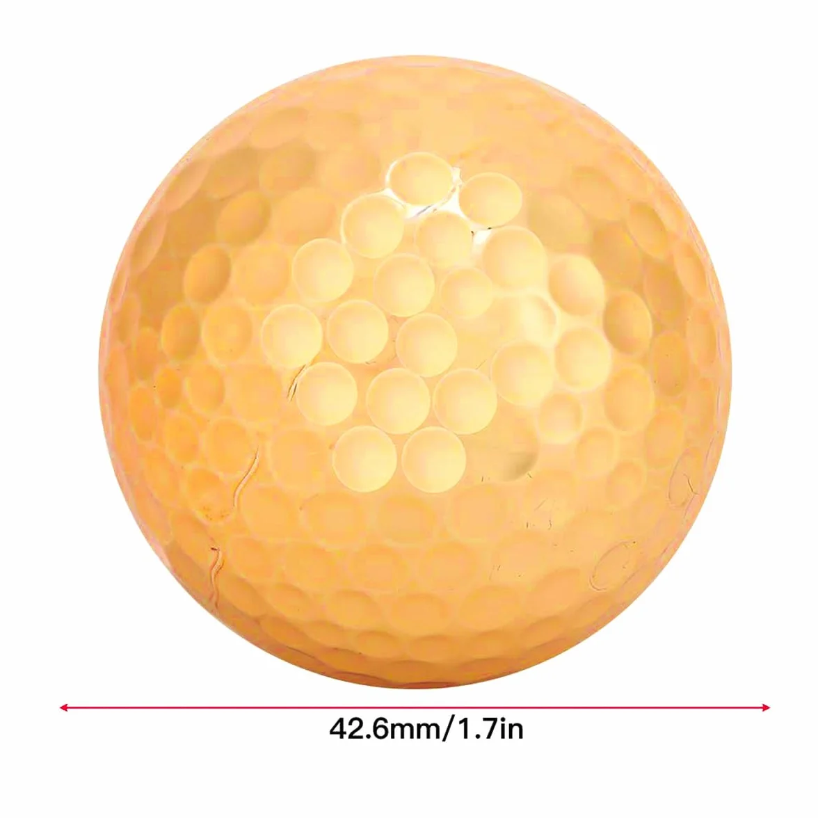 4 szt. Złota piłka golfowa, piłki treningowe, pozłacane, o wysokiej widoczności, powlekane metalicznie, standardowe, treningowe, golfowe, męskie prezenty
