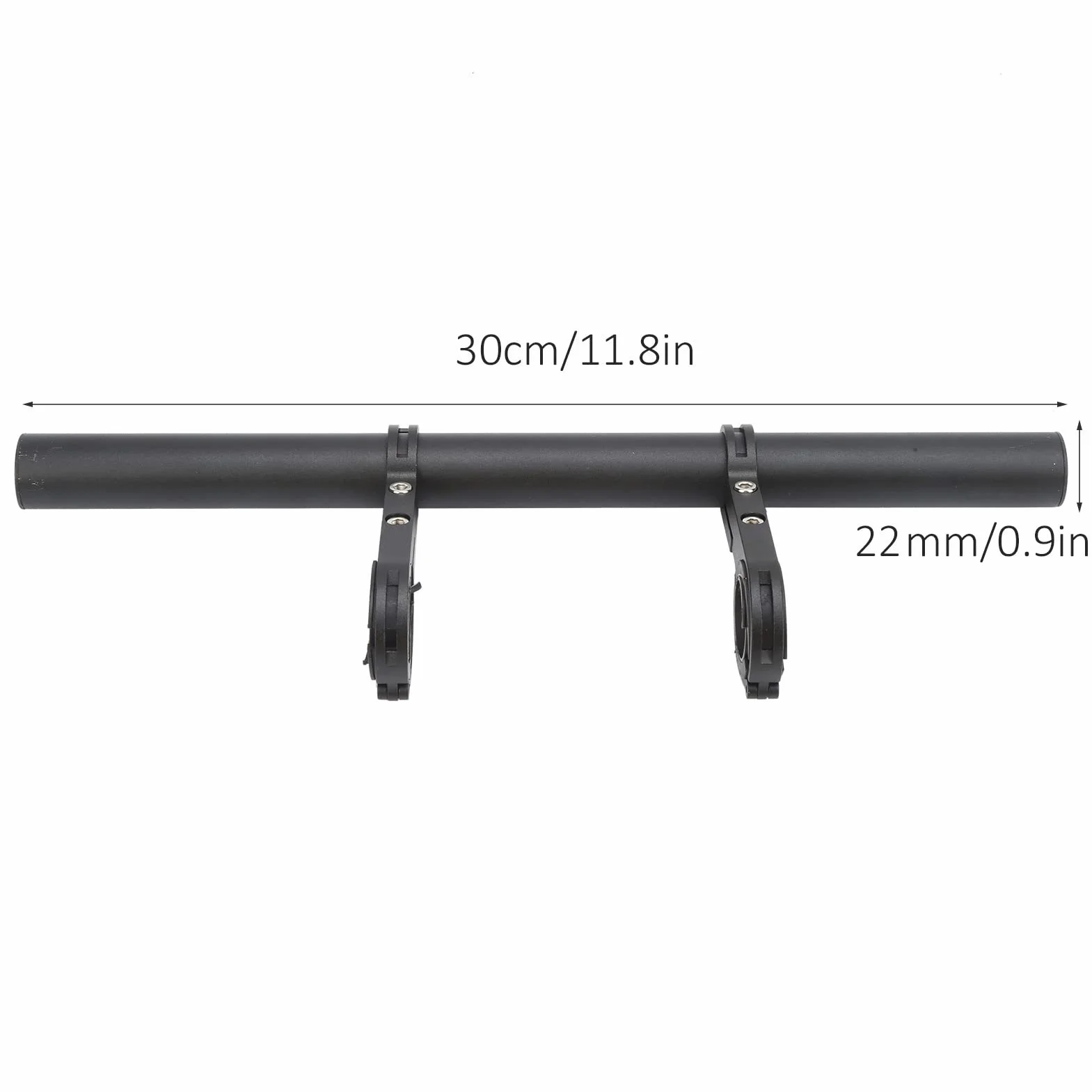 Yosoo Health Gear Przedłużenie Kierownicy Roweru Przedłużenie Kierownicy ze Stopu Aluminium 30 Cm 22,2 Mm Pasek Montażowy Szybki montaż Podwójne Mocowanie śrubowe do Mocowania Reflektora do Telefonu