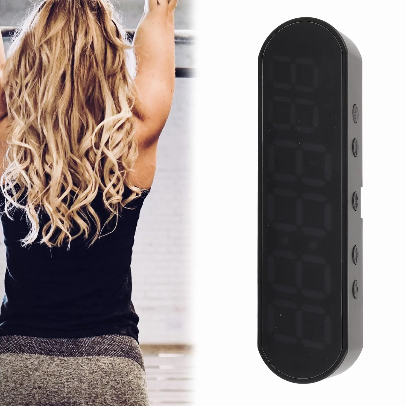 Przenośny Minutnik do ćwiczeńZegar Fitness z funkcją przypominania o niskim poziomie baterii, wielofunkcyjny zegar interwałowy 1000 mAh