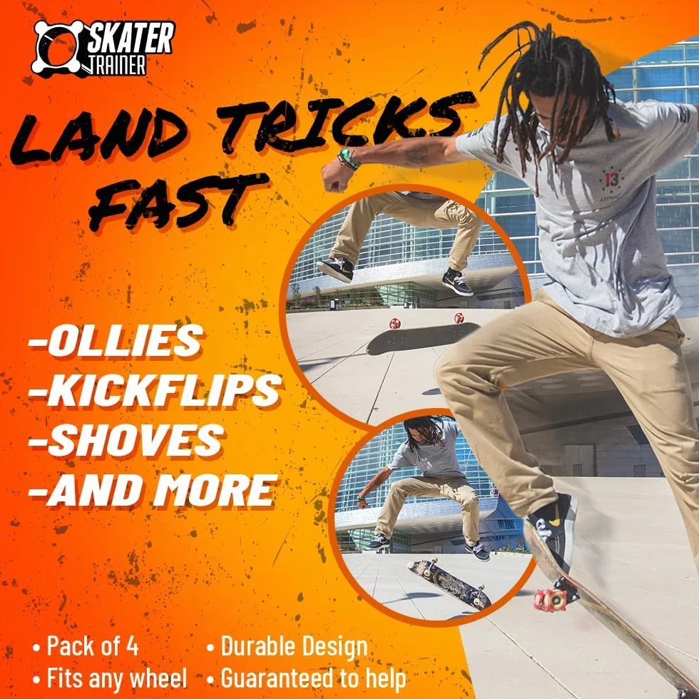 SkaterTrainer 2.0 gumowe akcesoria do jazdy na deskorolce do nauki Ollie i Kickflip