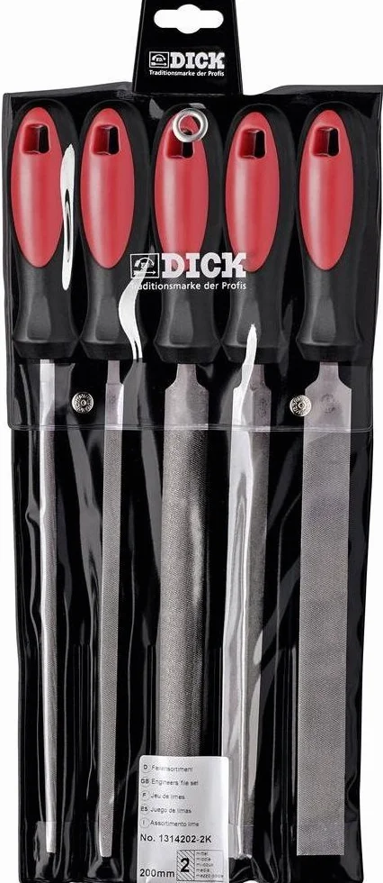 Dick 1314202-2K zestaw pilników 2K 200 mm 5 sztuk