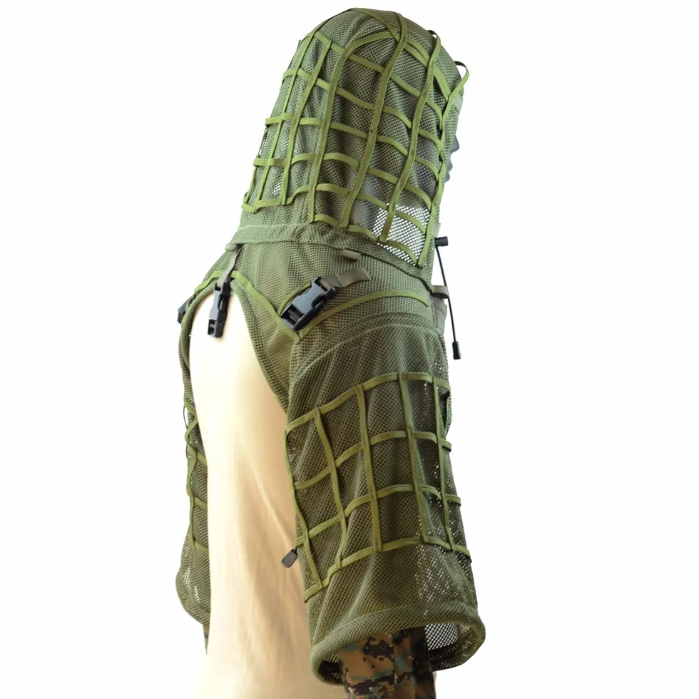 ROCOTACTICAL Sniper Ghillie Suit Foundation, Ripstop, Ghillie Viper Hood, kamuflażowy płaszcz snajperski