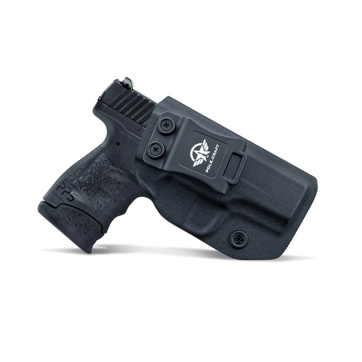 Walther PPS M2 Kabura IWB Kydex Kabura Dopasowane: Walther PPS M2 9mm/.40 Pistolet - Wewnątrz pasa Ukryte Carry - Adj. Trzymaj pochylony - przycisk-Mag Okładka, brak zużycia, brak drgań