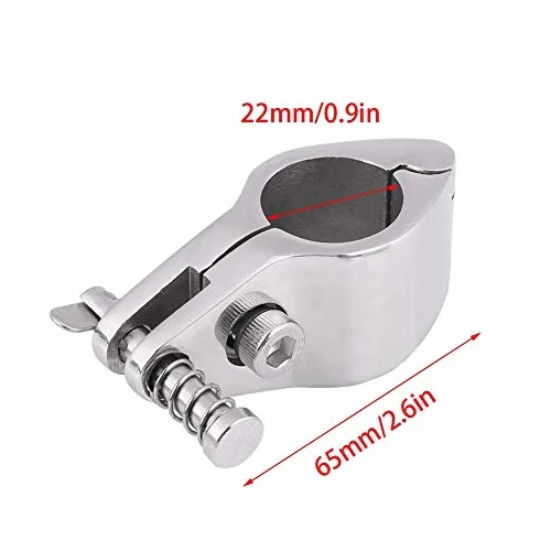KIMISS Ślizg szczęki ze stali nierdzewnej 7/8" for bimini, morski fitting do łodzi – zawiasowy mechanizm