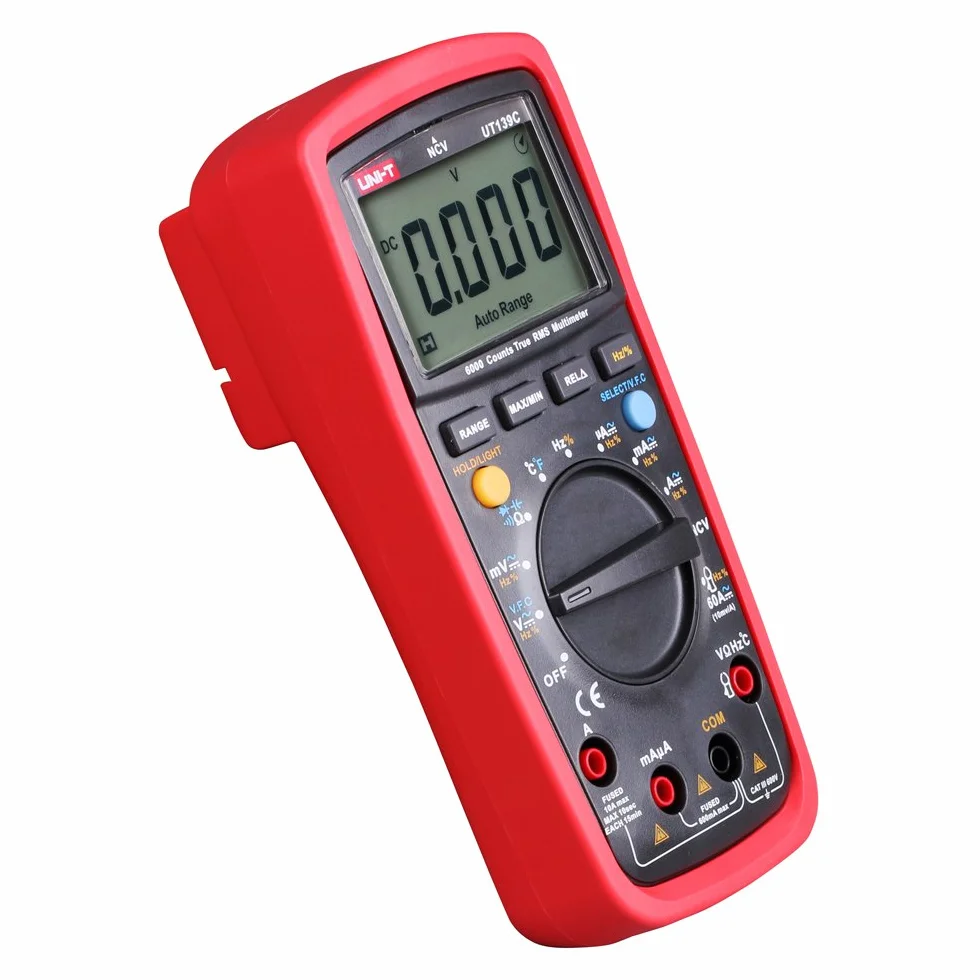 UNI-T UT139C True RMS Digital Multimeter CAT III 600V Frequency NCV Resistance Voltage Temperature