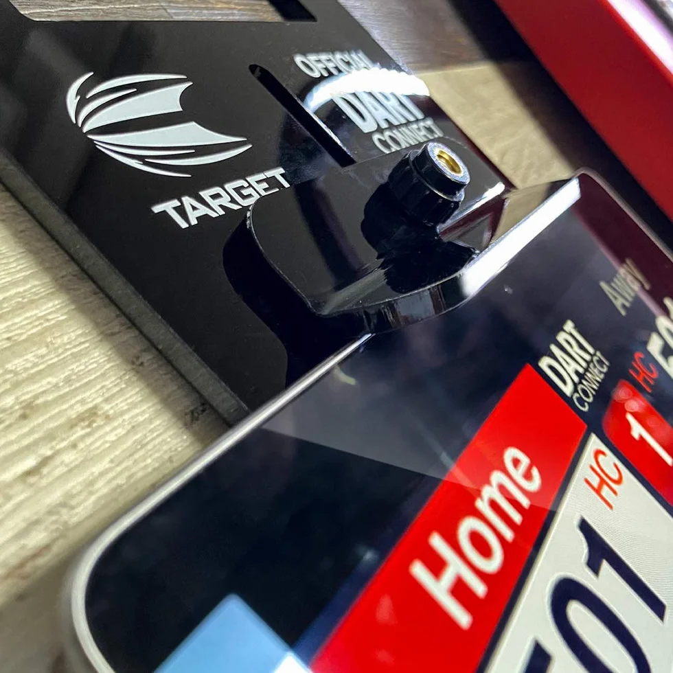 Target Darts Uchwyt na tablet | Uchwyt na urządzenie do rzutek, akcesoria do rzutek, uchwyty na telefon do rzutek, śruby i tylny wspornik w zestawie. Urządzenia do 14 cali