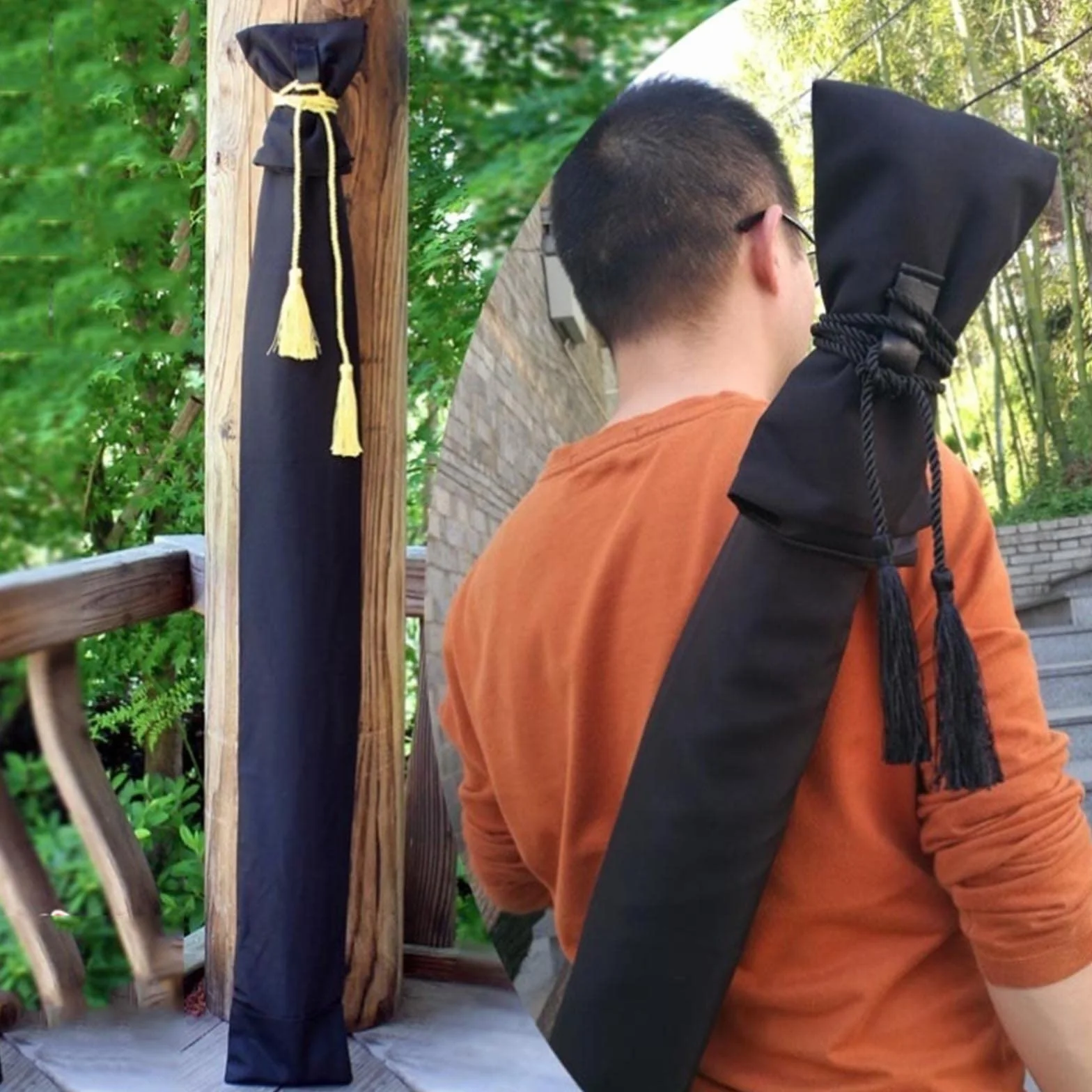 Torba Kendo Pokrowiec na broń Mieszanka poliestru 130cm Czarny