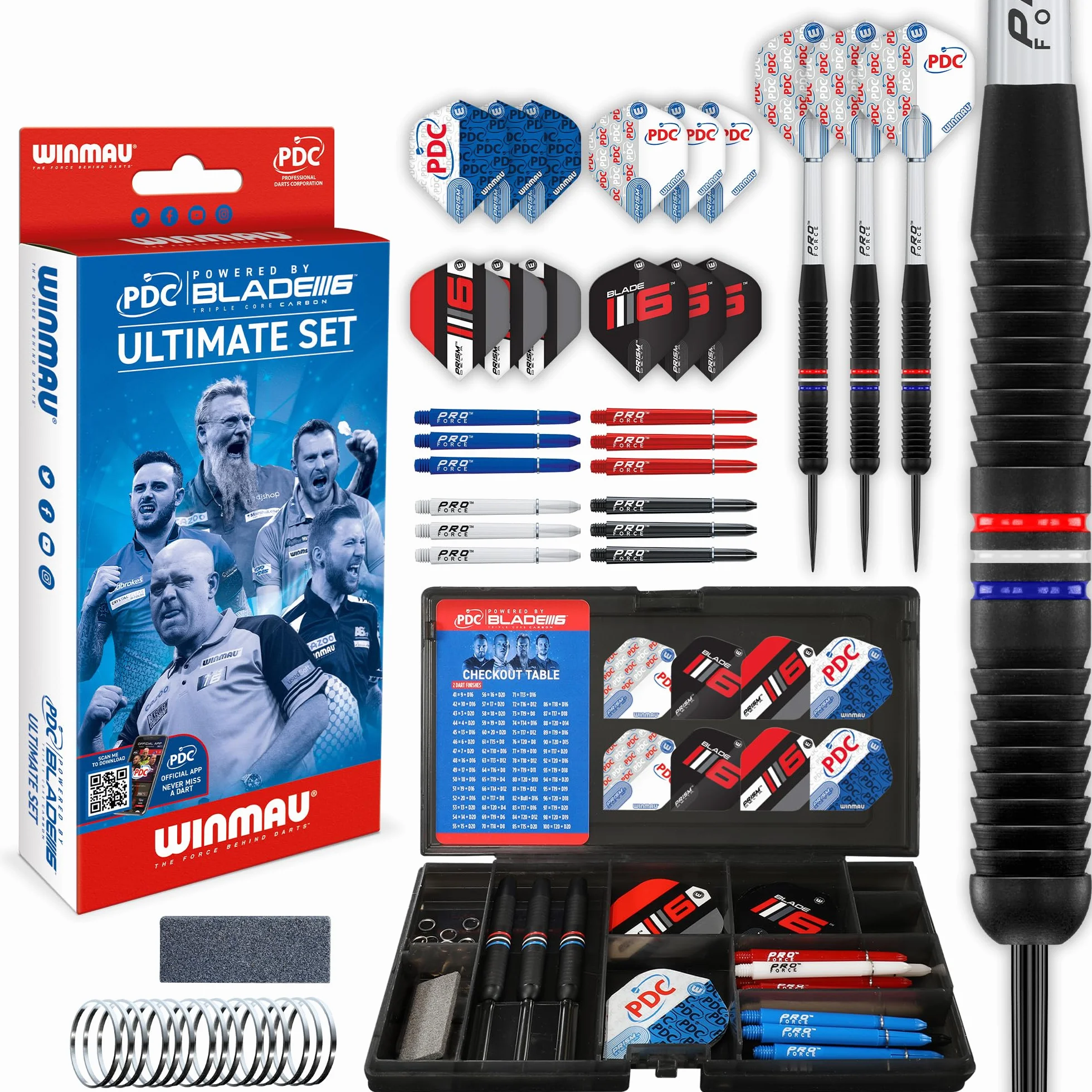 WINMAU Rzutki PDC Ultimate 22 g Stalowa Końcówka Zestaw