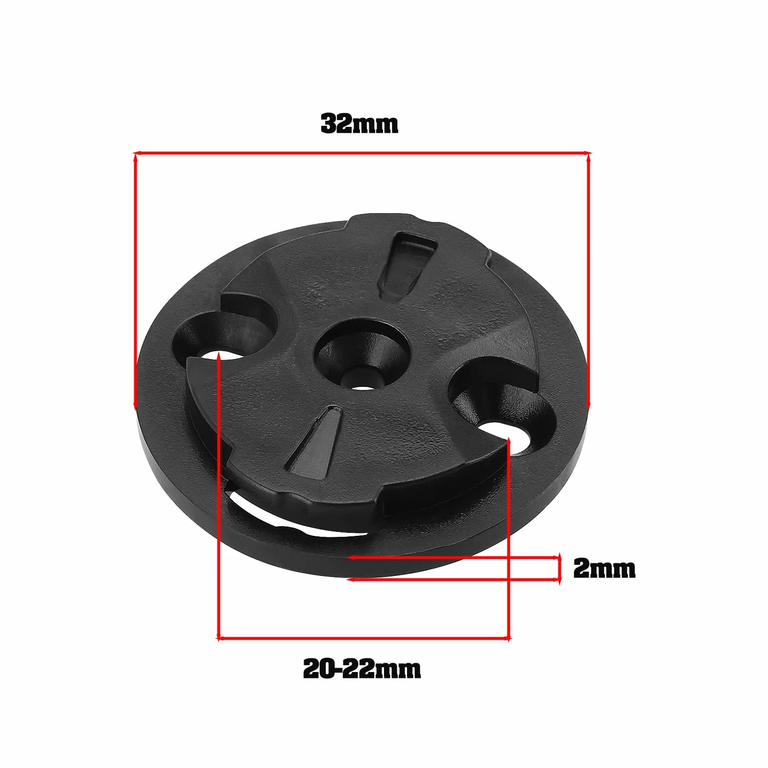 SG Store 2 zestawy Uchwyt do komputera rowerowego, stała podstawa, wspornik stopera, stała męska podstawa mocująca do tarczy, kompatybilna z GARMIN 32 x 29 x 2 mm, czarny