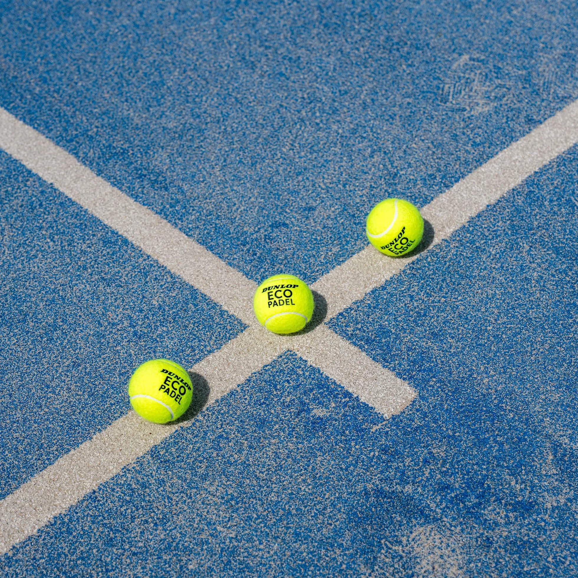 Dunlop Eco Padel (bez nacisku) - Piłki do padla dla klubów, trenerów i graczy rekreacyjnych (1x3)
