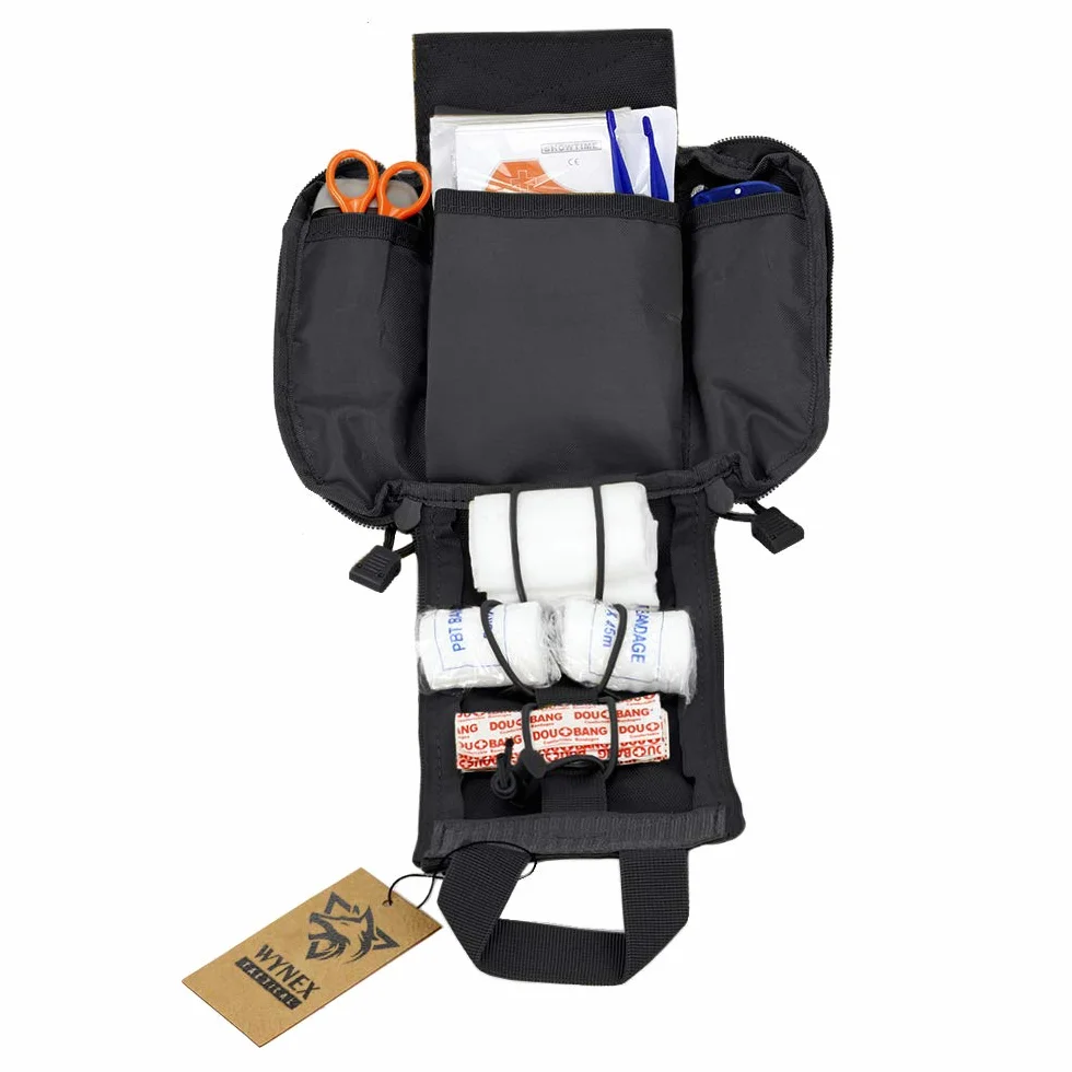 WYNEX Torby pierwszej pomocy EMT, taktyczne IFAK Medical Molle Pouch wojskowe Utility Med EDC torby outdoorowe zestaw survivalowy do taktycznego pasa biodrowego opakowanie 1000 nylon