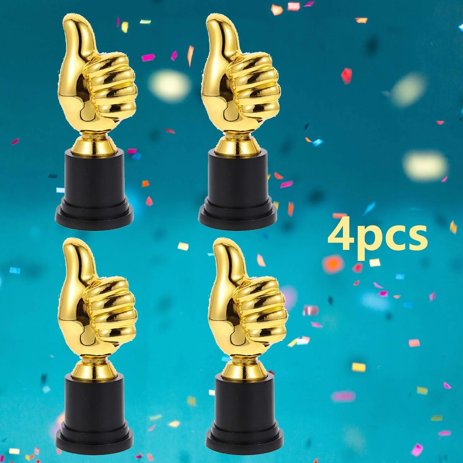 4 sztuki pucharów dla dzieci, złoty kciuk trofeum dla dzieci, spersonalizowany prezent, puchar na urodziny dziecka, puchar piłki nożnej, najlepszy wybór, mini puchar