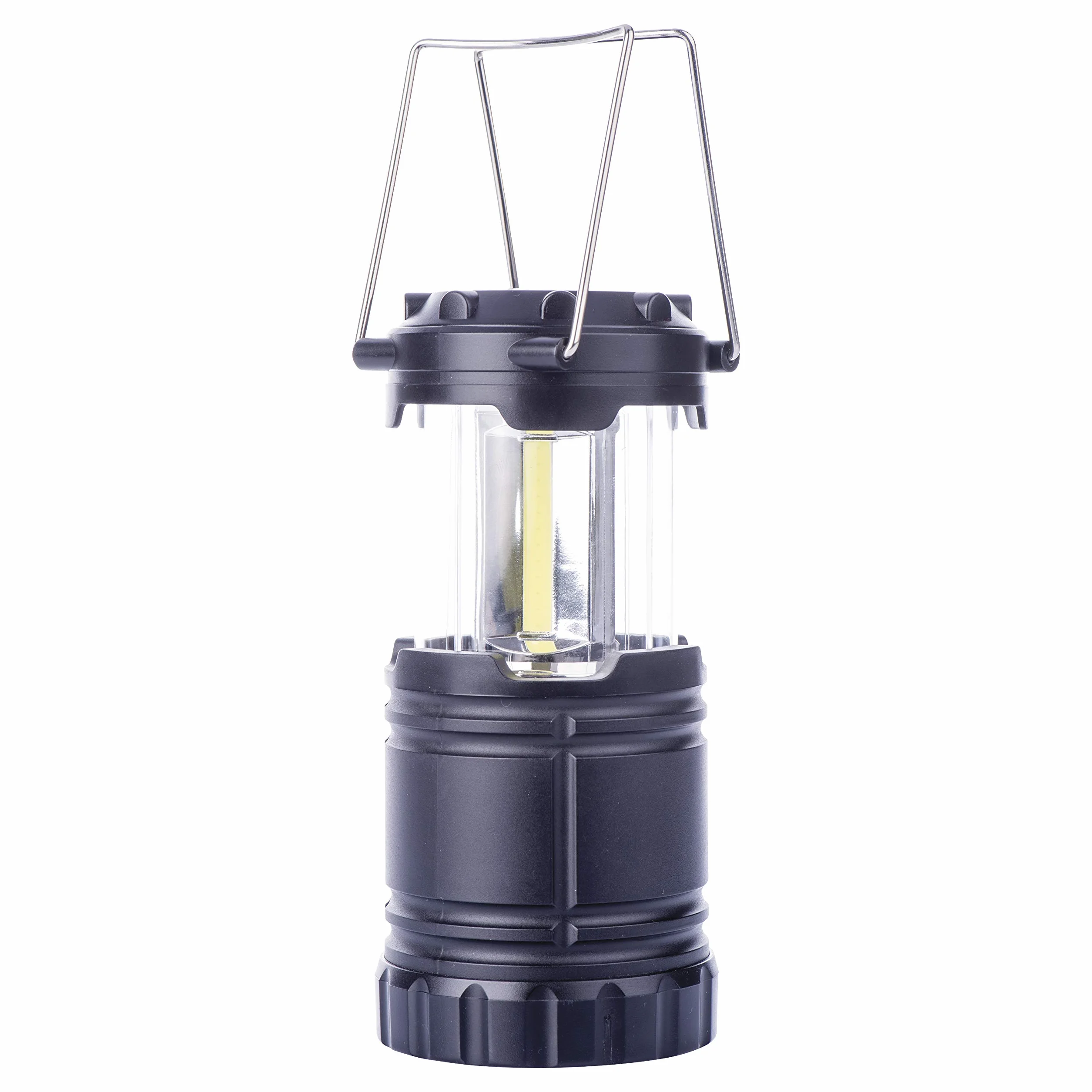 EMOS Latarnia kempingowa LED, przenośna lampa kempingowa z hakiem i magnesem, 300 lumenów, czas świecenia 38 godzin, P4006, czarna