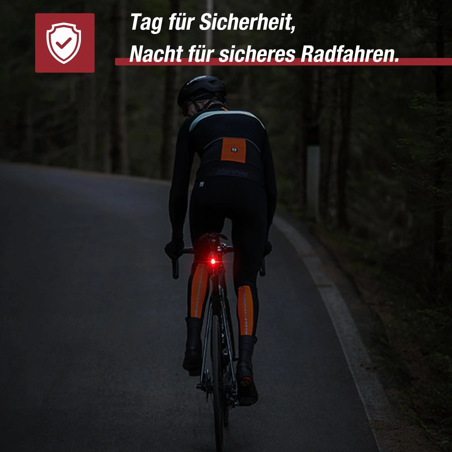 Toptrek składany zamek rowerowy 100 cm z uchwytem StVZO USB