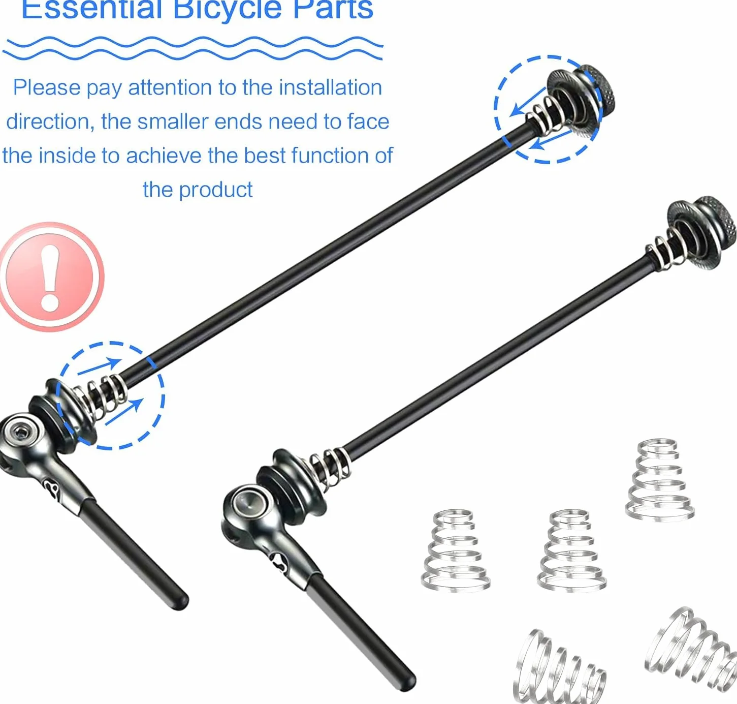 20 sztuk Wiosna Rowerowa Quick Release Site Akcesoria Rowerowe Wymiana Uniwersalny Sprężyna Rowerowa Ze Stali Nierdzewnej Szaszłyki Koła-Srebrny