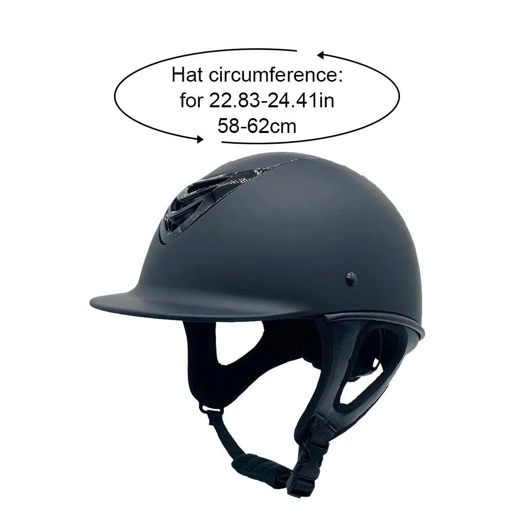 Kask jeździecki dla dorosłych oddychający kask jeździecki kapelusz rycerza zdejmowane rondo kask prędkości akcesoria do jazdy konnej 58-62 cm