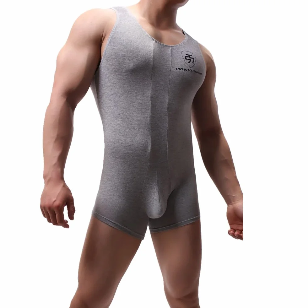 Męski kombinezon wrestling singlet bawełniany modal Leotard