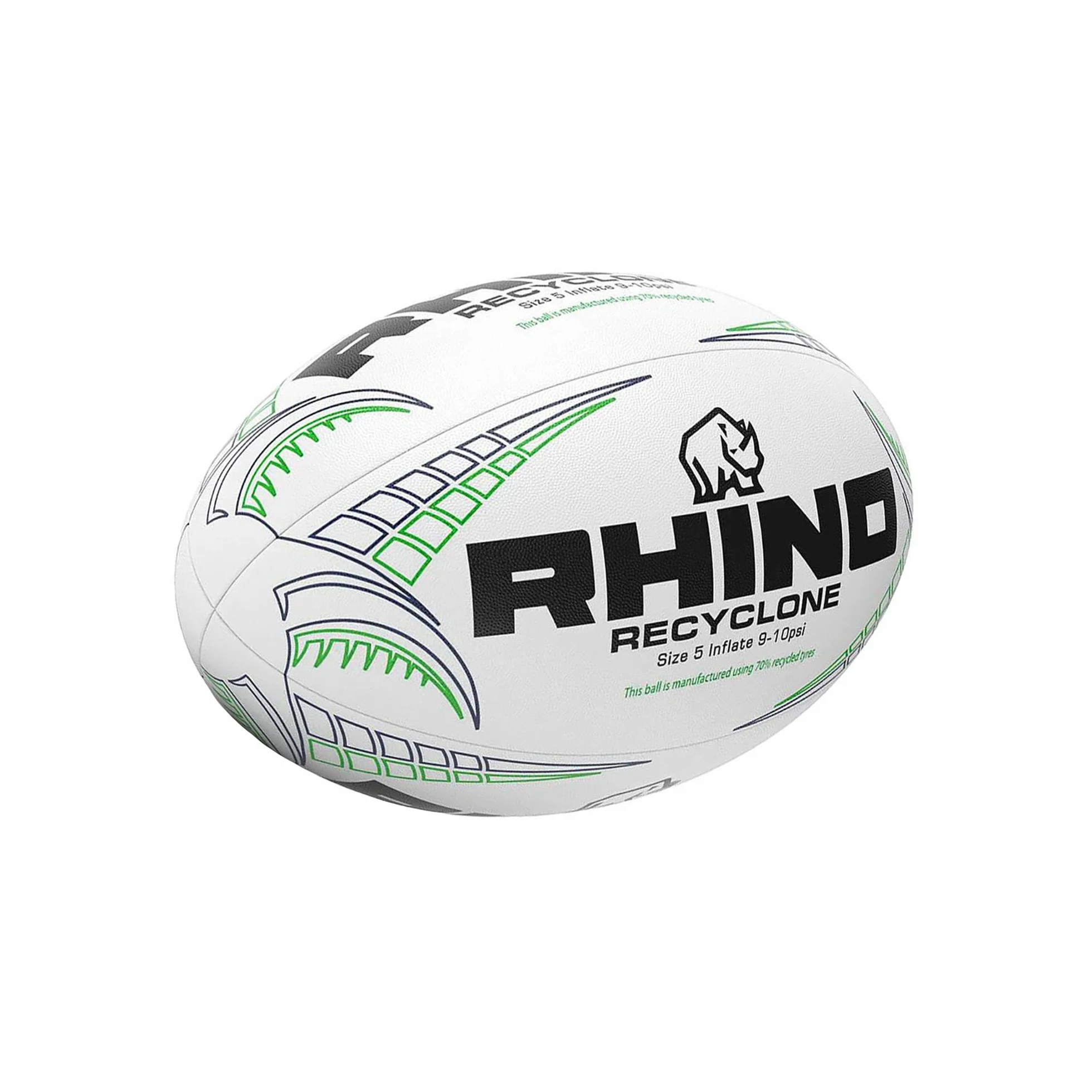 Recyclone piłka do rugby biała rozmiar 5