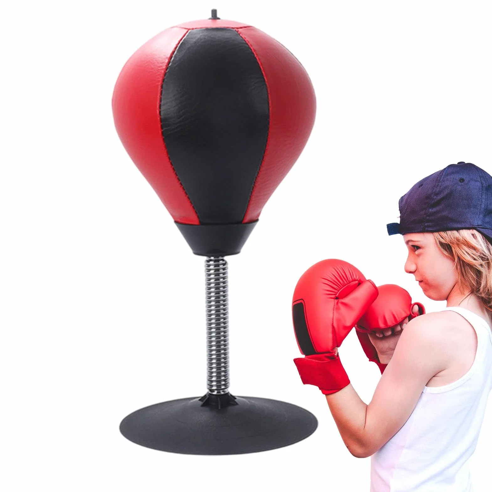 Desktop Punching Bag with Suction Cup, Stress Relief Boxing Ball for Kids Reaction Speed