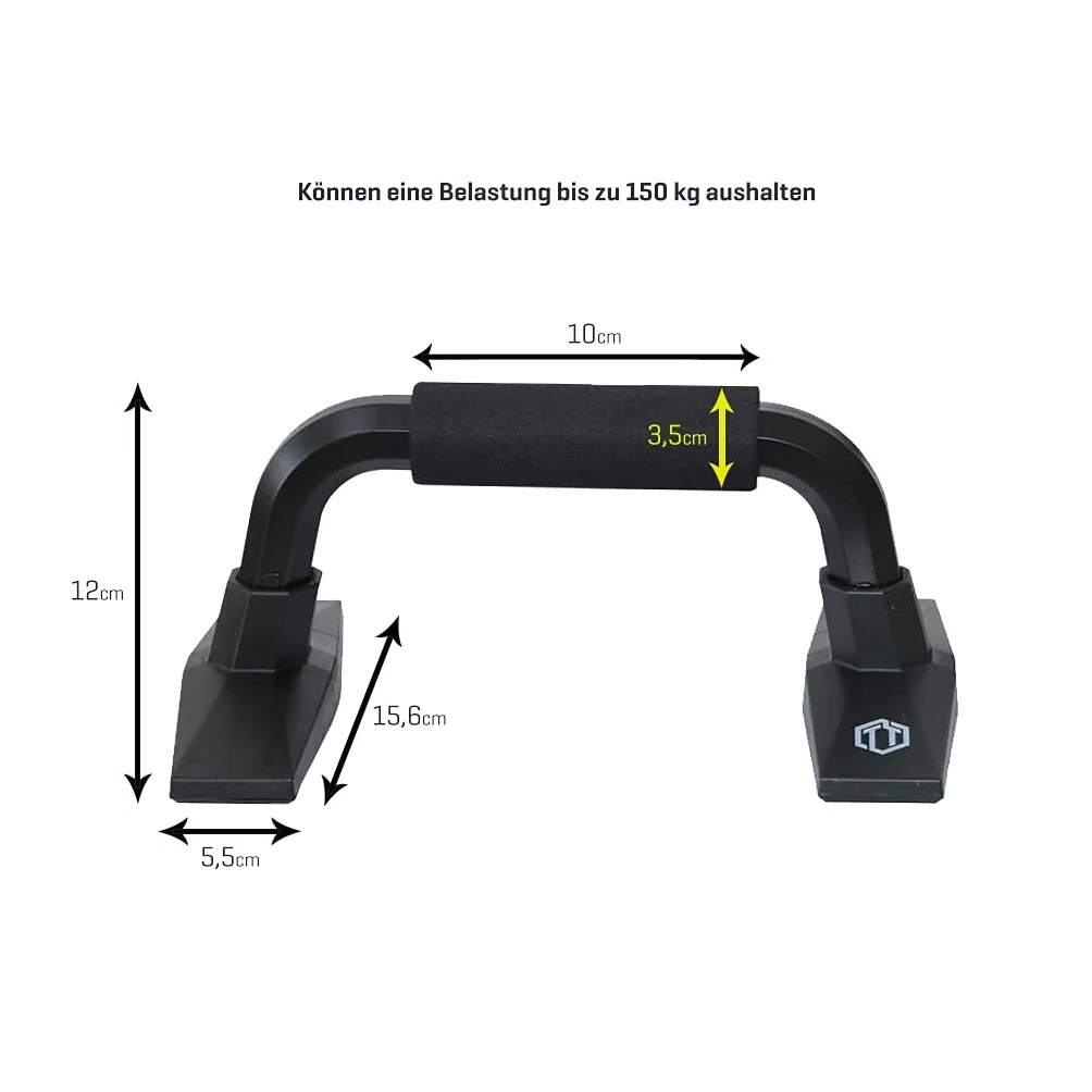 Sporttrend 24® Push Up Stand Bar zestaw 2 szt. w kolorze czarnym, obciążenie 200 kg | uchwyty do pompek, uchwyt do pompek, urządzenie siłowe