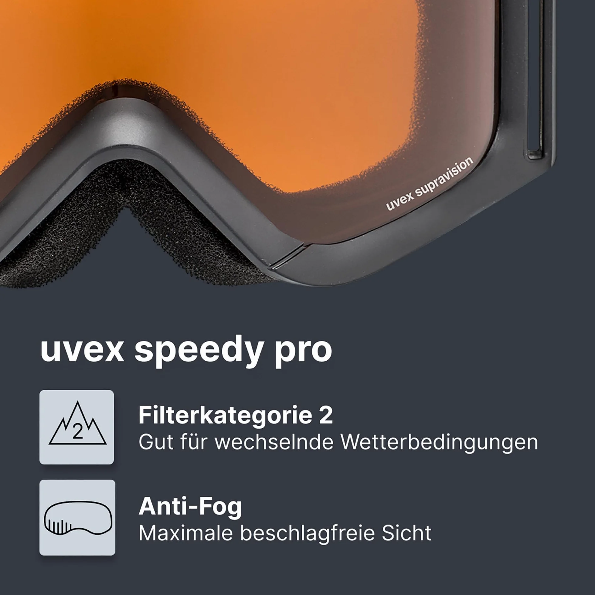 uvex speedy pro - gogle narciarskie dla dzieci - wzmacniające kontrast - powiększony zakres widzenia bez efektu zaparowania - black/lasergold - one size