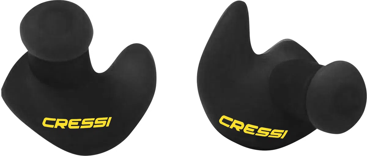 CRESSI Dry Ear Plugs Black - Silikonowe zatyczki do uszu, idealne do zapobiegania przedostawaniu się wody podczas pływania, czarny, jeden rozmiar, dorośli