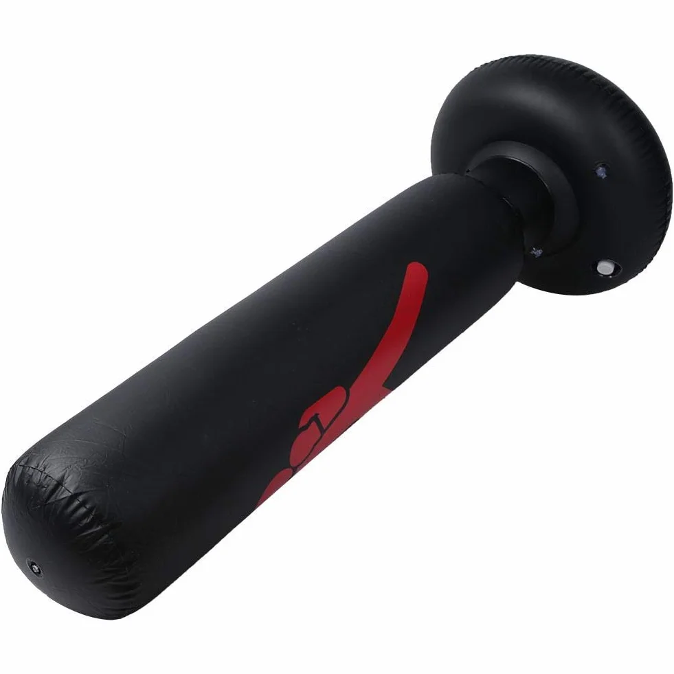 Worek bokserski, PVC 160cm stojący nadmuchiwany worek bokserski dla dorosłych i dzieci, fitness hit sandbag, worek bokserski typu column cup (czarny)