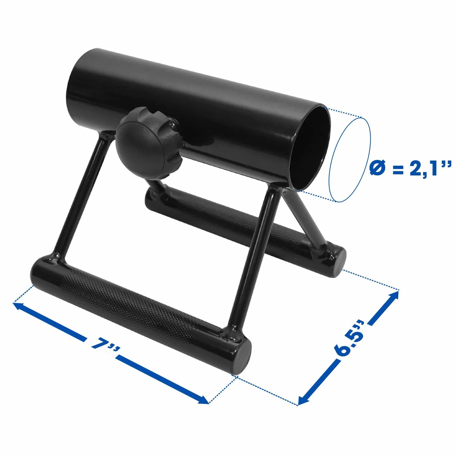 Yes4All FLKJ Deluxe platforma rzędowa T-Bar – pełne obracanie o 360° i łatwa instalacja – pasuje do drążków olimpijskich 2.5 cm i 5.1 cm, uchwyt radełkowy L