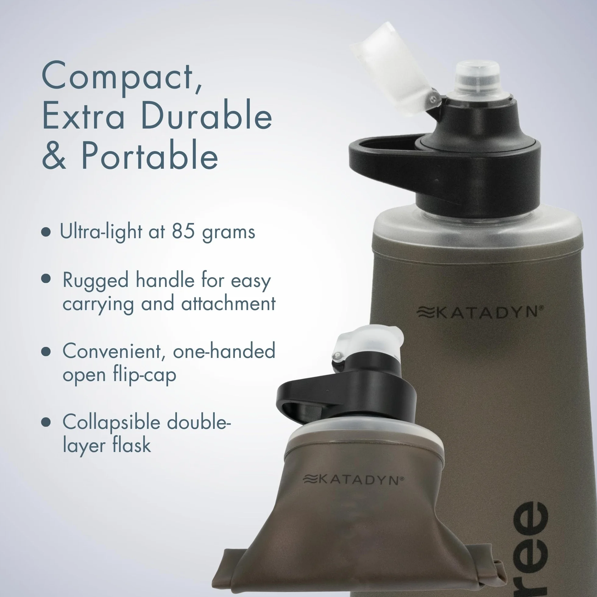 Katadyn BeFree AC 1,0 l czarny – wytrzymały filtr do wody do survivalu i wędrówek z plecakiem, z filtrem z węglem aktywnym i membraną EZ-Clean ™ – ultralekki, stabilny i bezpieczny do picia na przygód