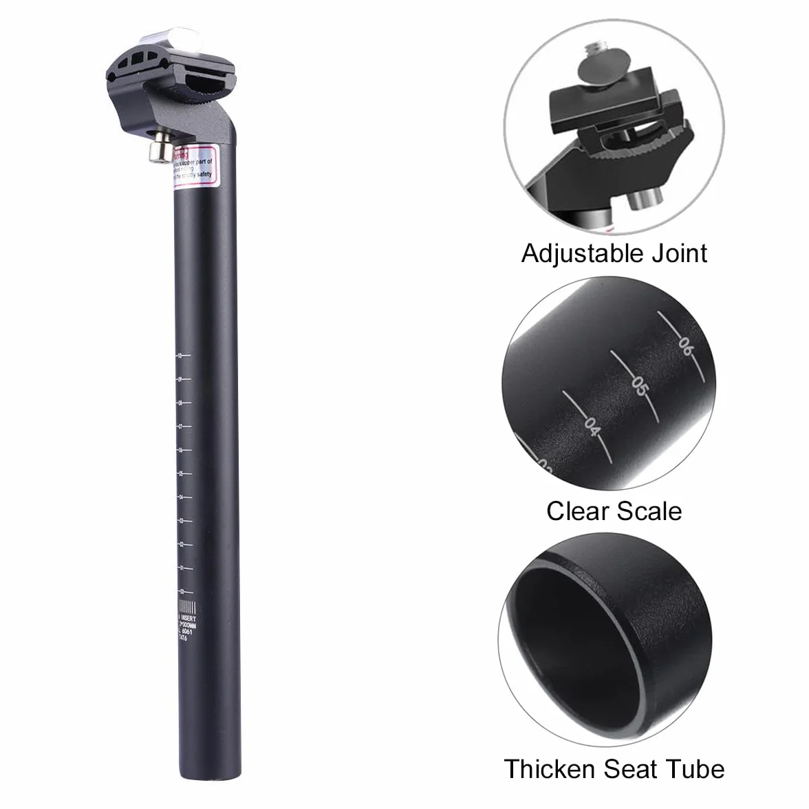 Sztyca siodełka rowerowego 27,2 mm 30 cm ze stopu aluminium
