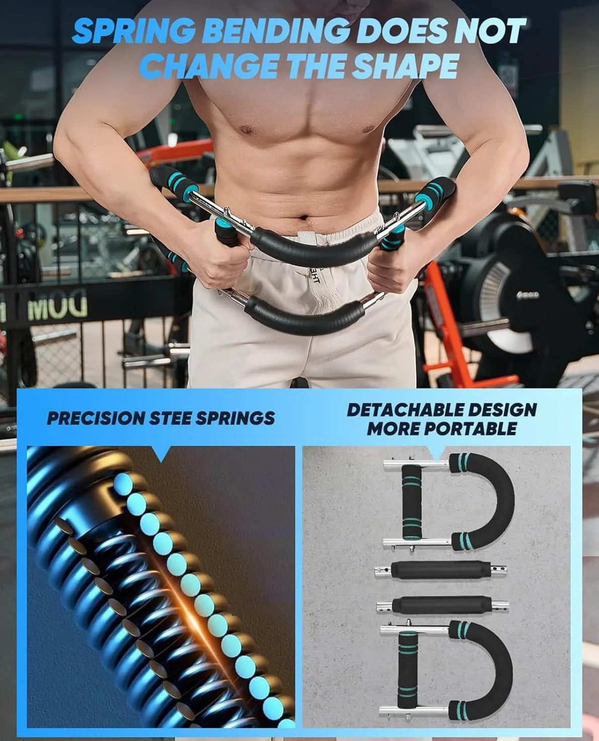 Twister Arm Trainer 40-100lb Regulowany Sprzęt Do Ćwiczeń Klatki Piersiowej Przenośny Drążek Power Twister