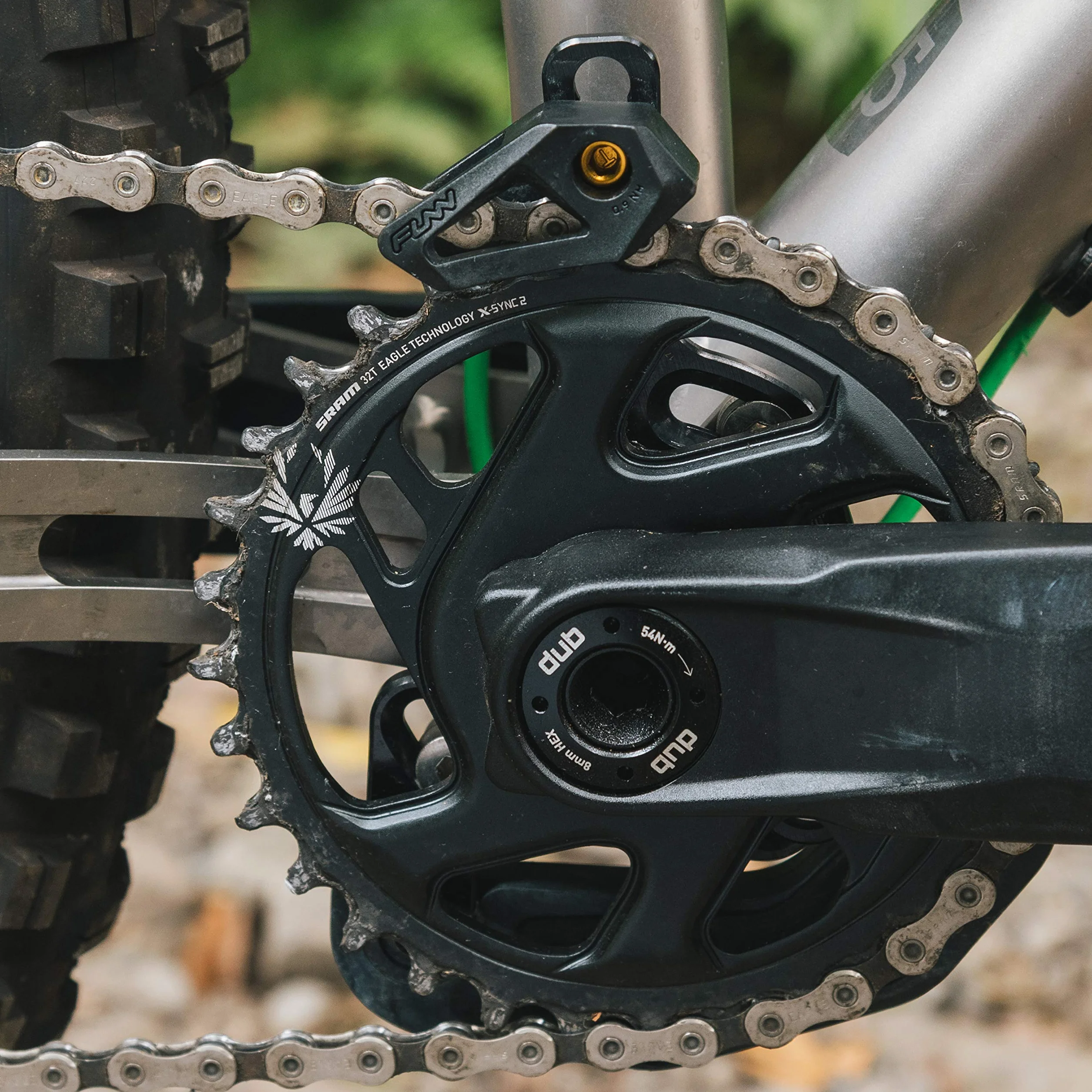 FUNN Zippa Lite MTB Szyna łańcuchowa, montaż ISCG05, 26T-36T, ochrona łańcucha rowerowego