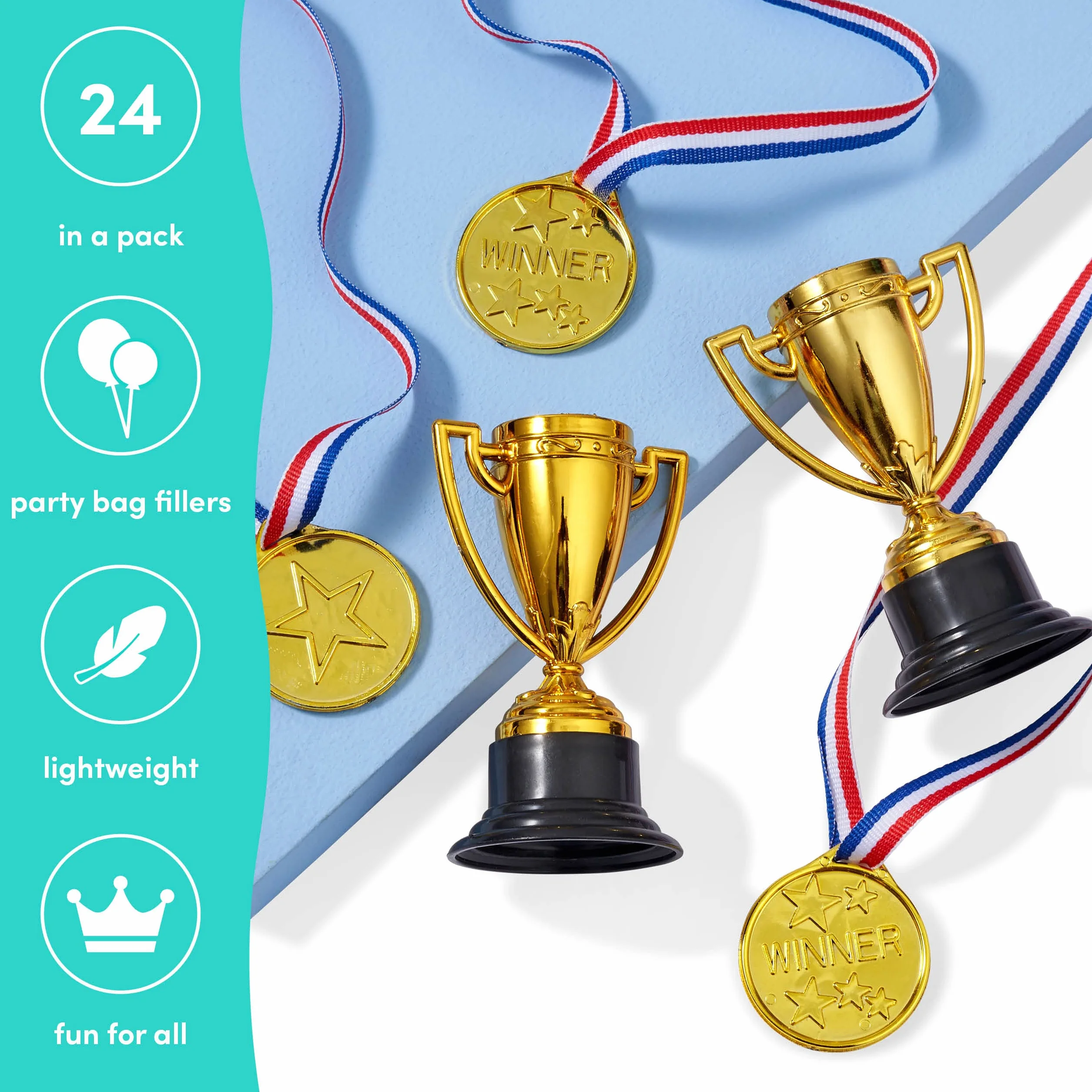 THE TWIDDLERS 24 monety trofea medale przyjęcie urodzinowe dzieci sport szkolny turniej Halloween