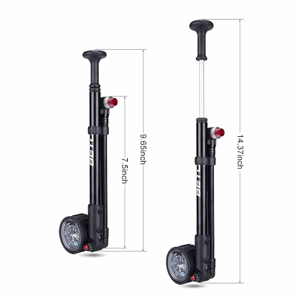 BETO Wysokociśnieniowa pompa wstrząsowa – (400 PSI Max) pompa amortyzacyjna do roweru MTB do zawieszenia widelca i tylnego zawieszenia z bezstratnym zaworem Schradera