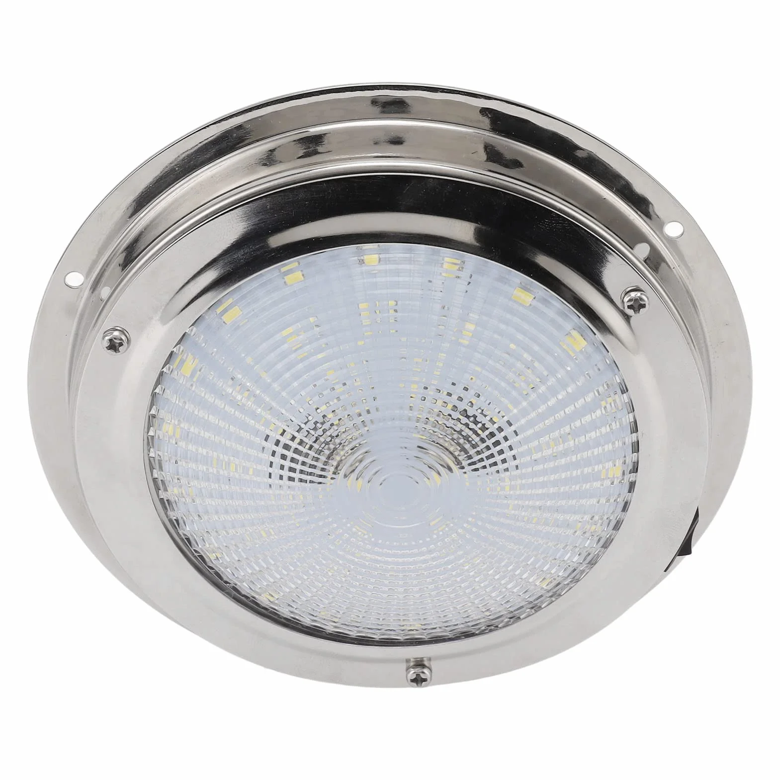 Pongnas 5,5-calowa Morska Lampa Sufitowa Kopułowa, 42 Diody LED IP65 do Montażu Powierzchniowego, ze Stali Nierdzewnej o Wysokiej Jasności, do Kabiny Nocnej łodzi Kempingowej, Jachtu i
