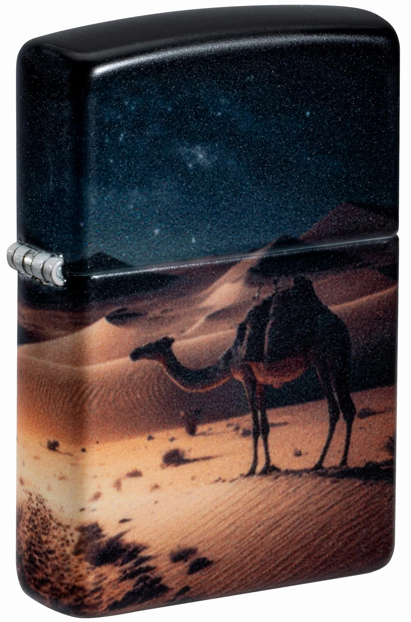 Zippo Camel Zapalniczka Sztormowa, Kolorowy Nadruk, do Napełniania, Wielokrotnego Użytku, Wiatroodporna Konstrukcja, Pudełko na Prezent, Wykonano w USA, Kolor Beżowy 540° (Camel 540°)