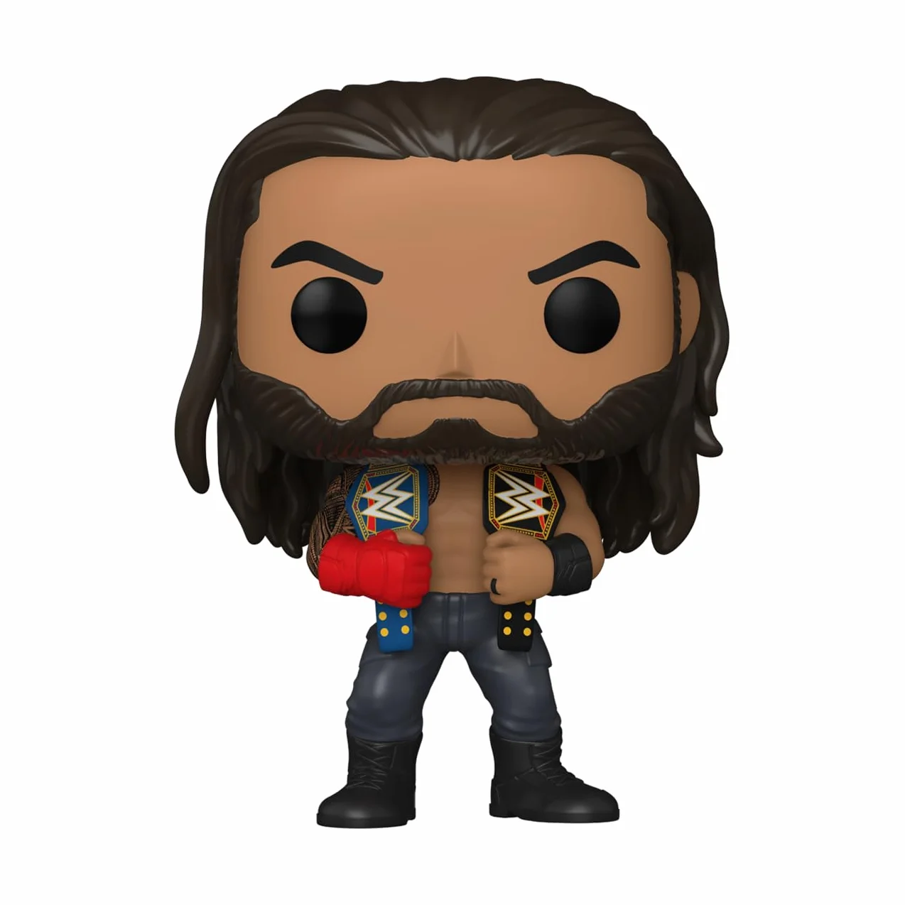 Funko Pop! WWE: Roman Reigns with Belts - Figurka winylowa kolekcjonerska - Pomysł na prezent - Oficjalne towary - Zabawki dla dzieci i dorosłych - Fani sportowi - Lalka dla kolekcjonerów i wystawy