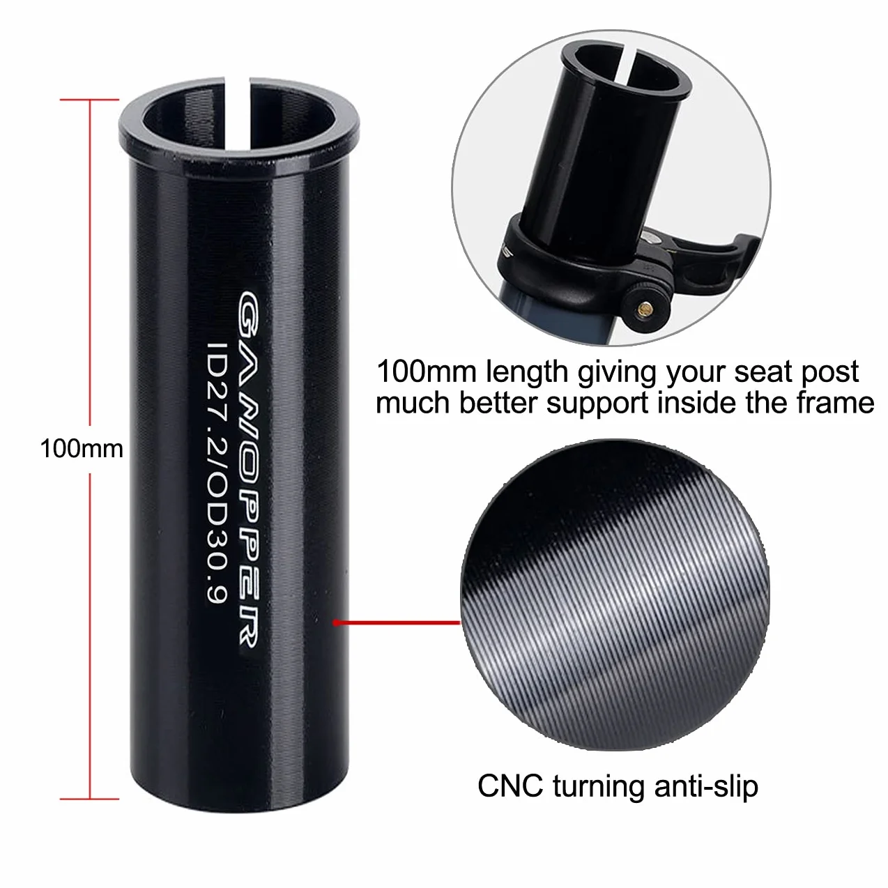 PLATT Podkładka na sztycę rowerową ze stopu aluminium adapter rury siodełka rowerowego